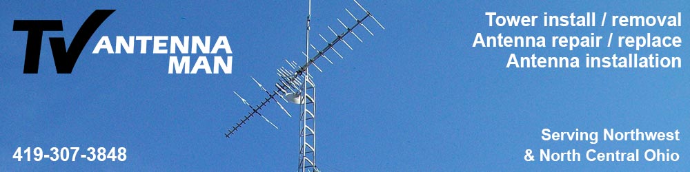 TV antenna install and replace, TV tower install / removal